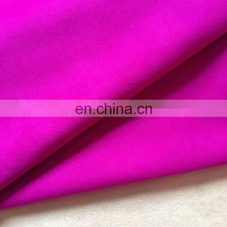 2019 Wholesale 100% polyester sofa faux suede fabric for home textile