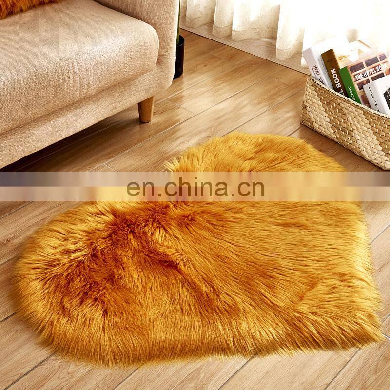 new design home carpet microfiber synthetic sheepskin faux fur rug