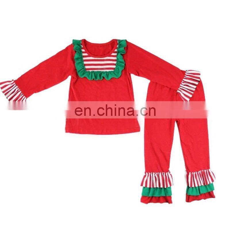 Cheap price plain dress floral ruffle short kids summer clothing sets