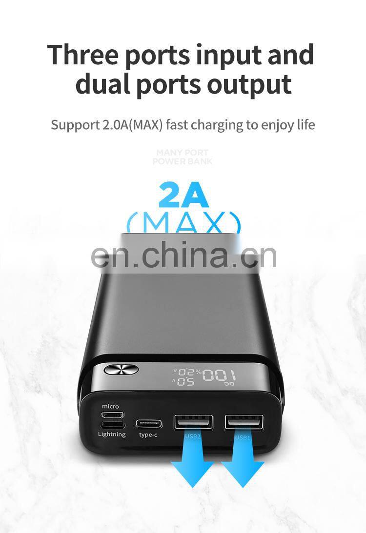 Joyroom power banks 30000mah high capacity 2 USB power banks