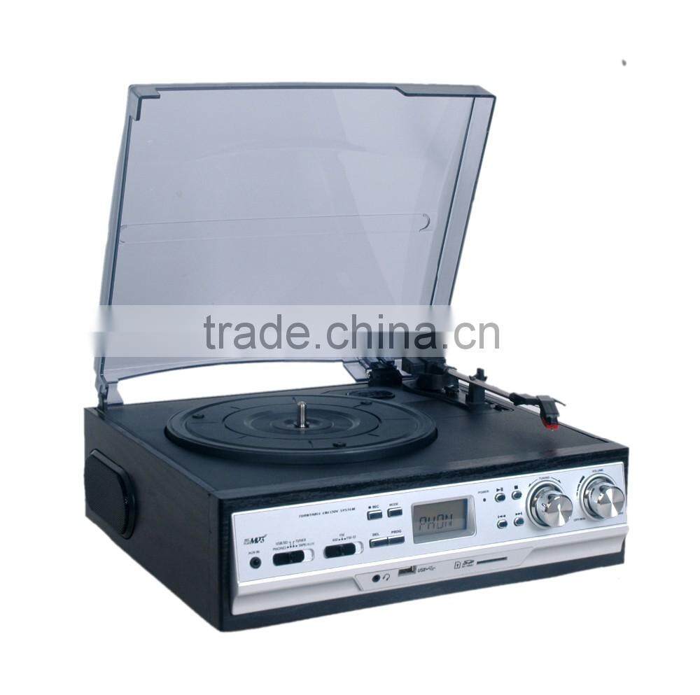 USB Turntable Player and Converter, Hot sale bluetooth Vinyl Suitcase Style Turntable