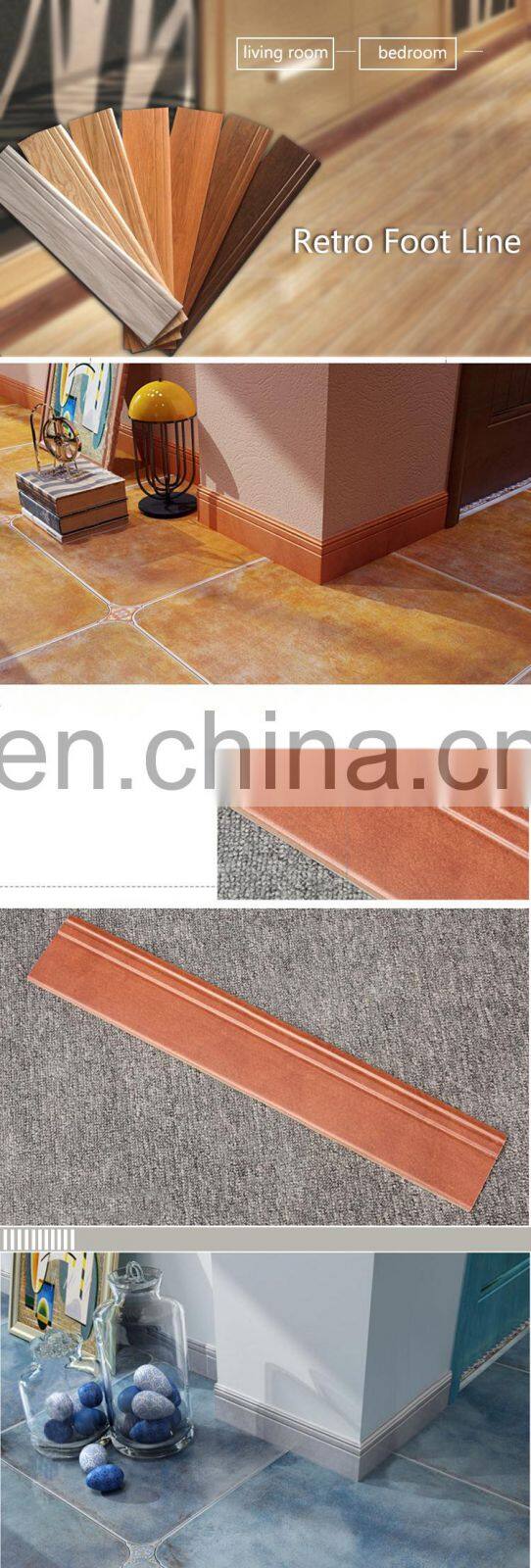 China suppliers wood effect ceramic skirting tile for sale