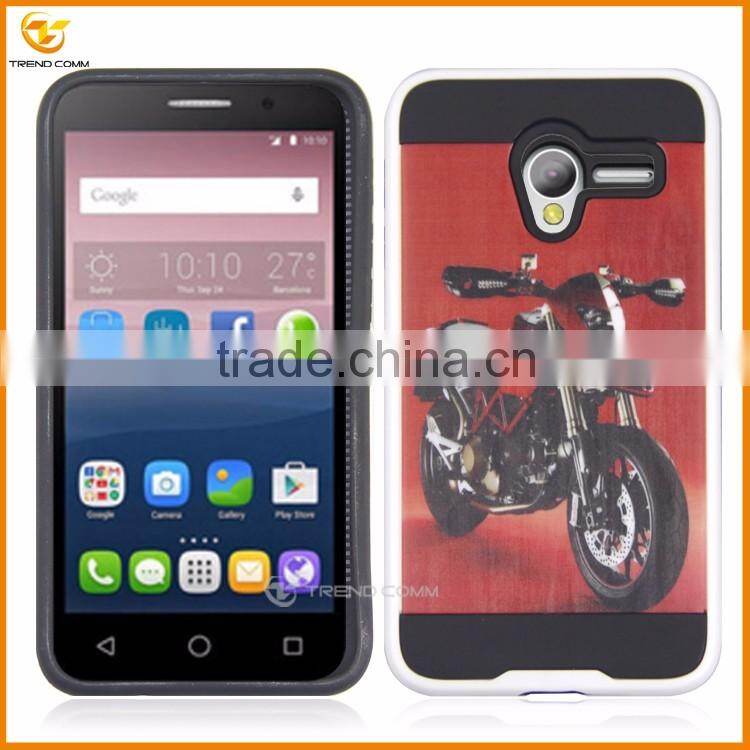 motorcycle printed custom hard plastic case for alcatel one touch pop3 5.5
