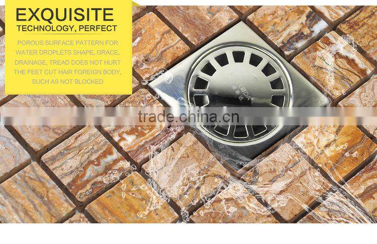 WESDA 3.5inch High Quality Double sealing Brass Floor drain,rectangular floor drain,floor drains stainless steel