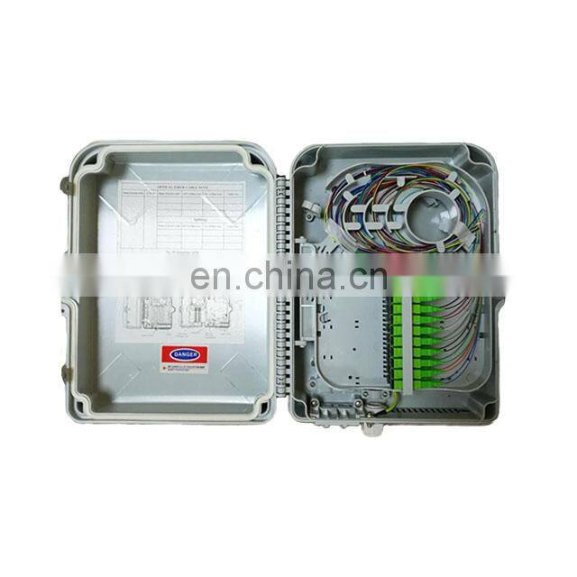 16 port fttx distribution box with 1*16 sc/apc splitter and good waterproof perfermence for easy installation