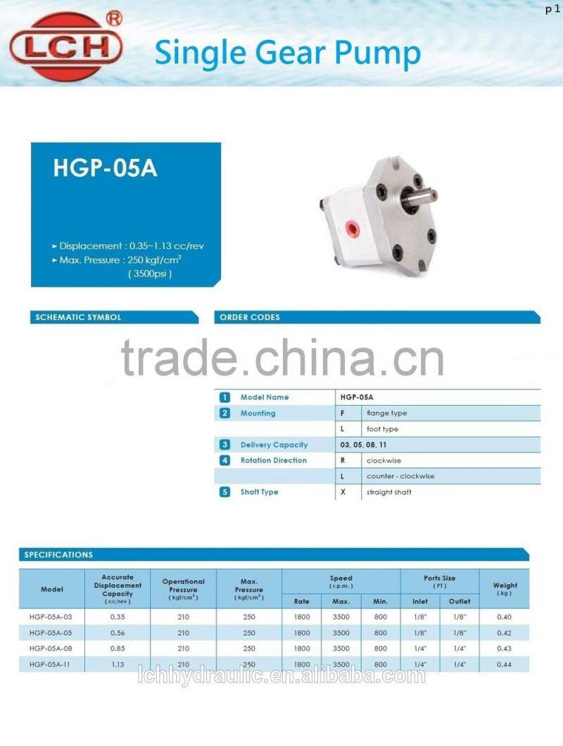 Skid Steer Loaders China Machine Gear Pump