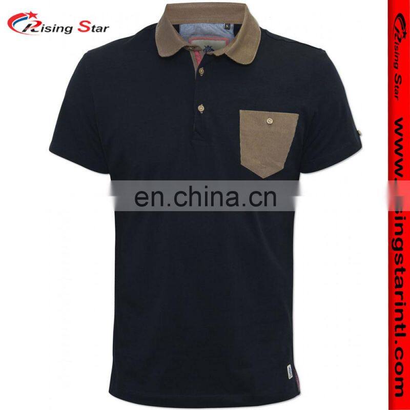 Wholesale Custom Design High Quality Plain Mens Golf Lapel Polo Shirt for Sports Men Casual Smart Embroidered