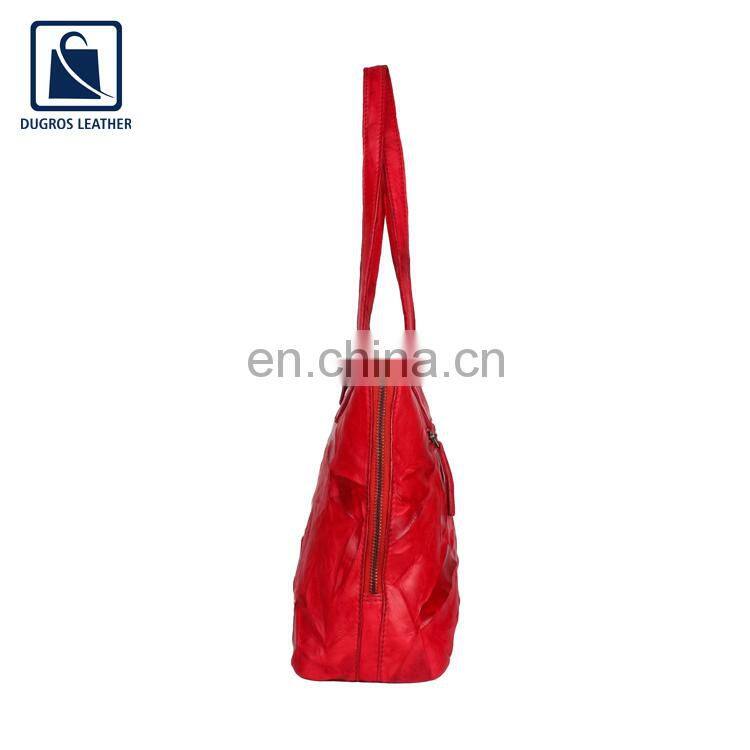 Stylish Look Elegant Design Hot Selling Luxury Fashionable Women Genuine Leather Handbag from Trusted Supplier