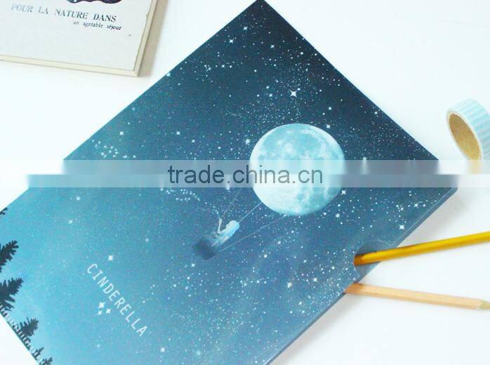 Office stationery transparent a4 size L shape PP plastic file folder