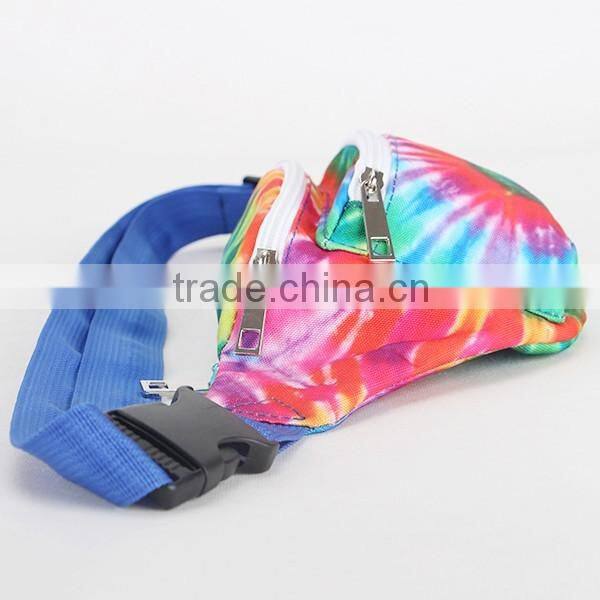 2016 New Fashion Tye Dye Polyester Water Resistant Waist Bag
