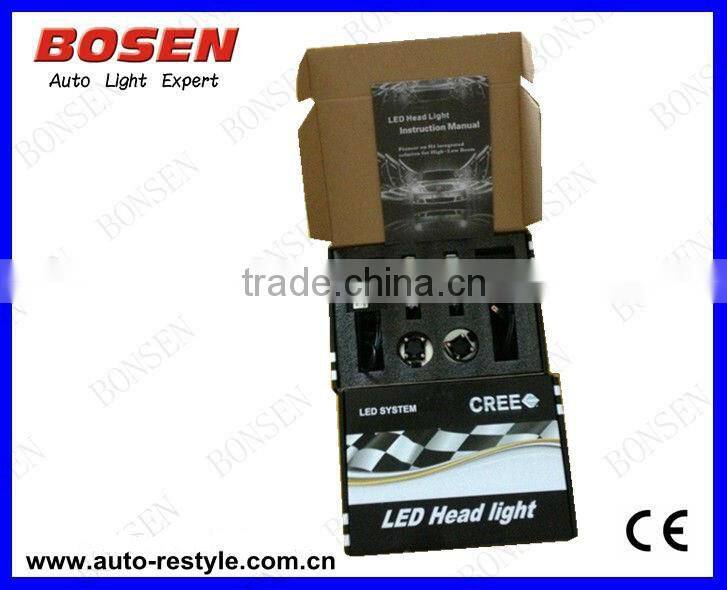 2013 newnest 50W 3600 Lumen H4 LED Headlight 12v-24v 50w CREE chip led headlight