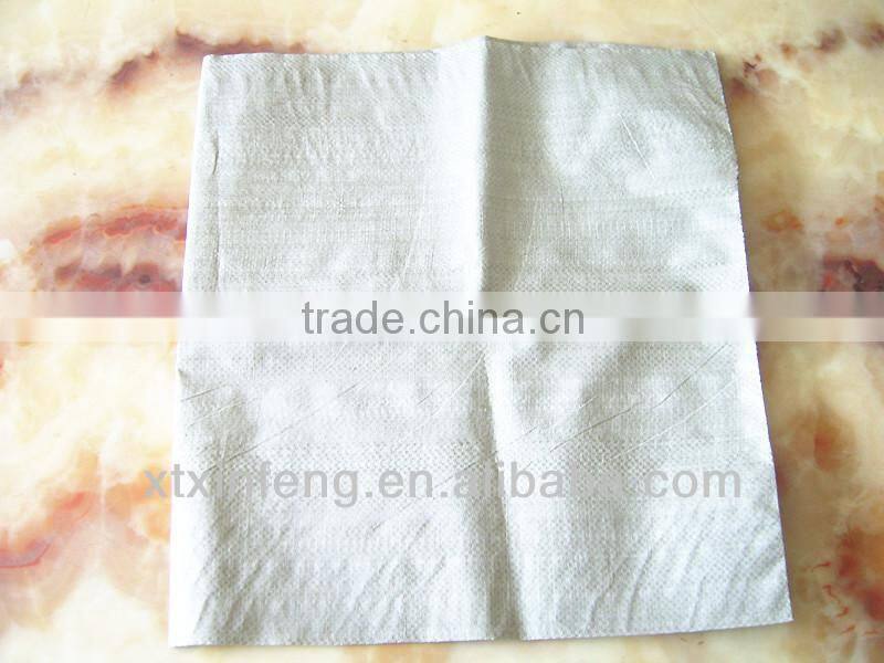 white color pp woven 25kg charcoal packaging bag