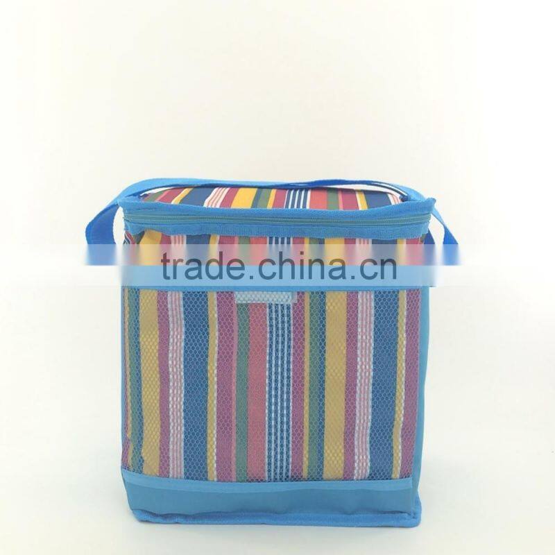 Cheap gift portable canvas special design lunch bottle backpack cooler bag