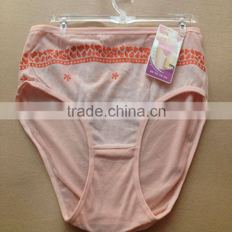 0.49USD High Quality Mixing Colors Cotton Material Large Size Fat Sexy Ladies Panties/Thongs (jlhnk216)