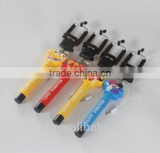 Shenzhen Manufacturer for Wholesale cartoon wired selfie stick monopod QC24