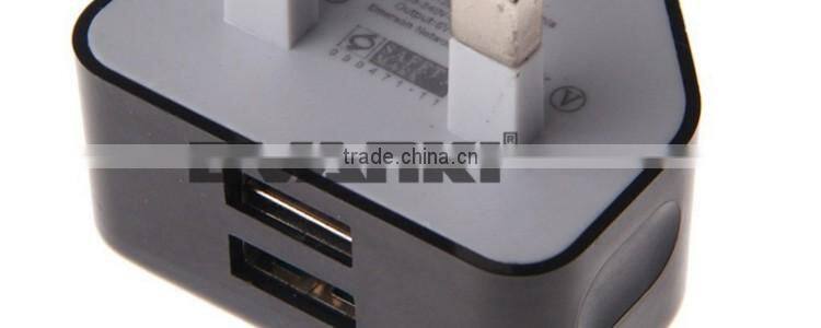new products 2016 Factory Outlet Wall Charger Travel Charger 10W 5V 2.1A 3 pin Dual Port USB Wall Charger from china suppliers