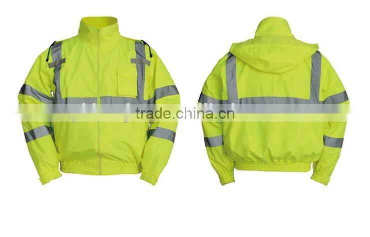 Hi vis yellow security jacket