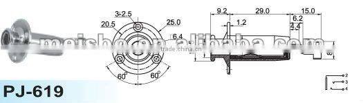 6.35mm earphone jack plug universal