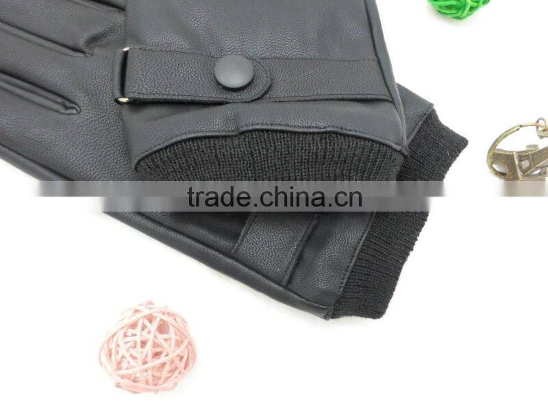 Compact men's leather gloves, fall and winter warm fashion line cycling gloves, Cold Weather Gloves