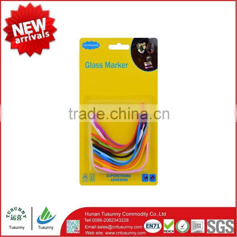 Various Cute Suction Wine Cup Silicone Glass Markers/Cup Tags for Party