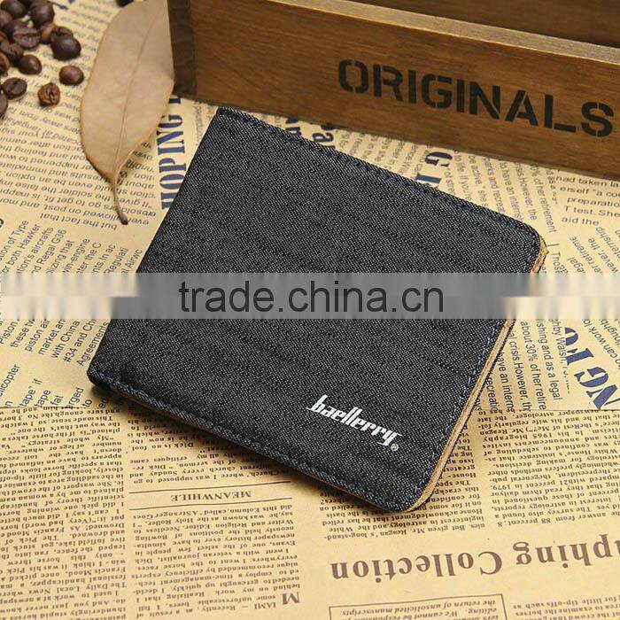 High Quality Bifold Canvas Wallet Credit Card holder Canvas wallet clip