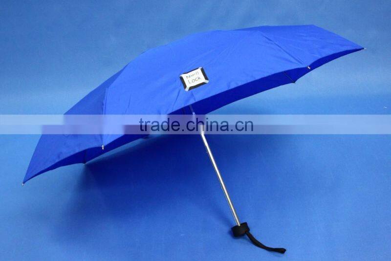 Promotional Light-weighted rubberized handle 5-section folding umbrella