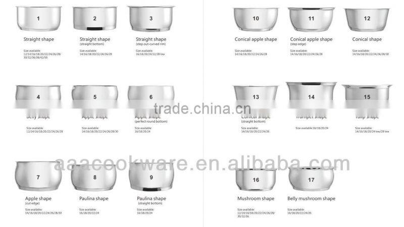 304 Stainless Steel Cookpot 7pcs Set