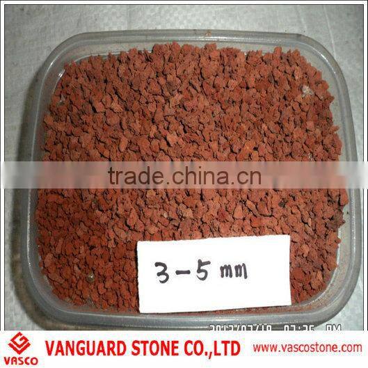 Quarry owner of red lava stone