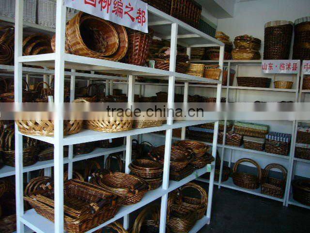 wicker basket with handle