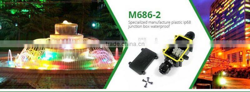 ip68 grade 3pin 2 way submersible junction box with tuv