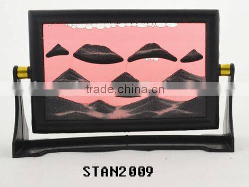 STAN2009-BR Moving sand art with Wooden frame sand art