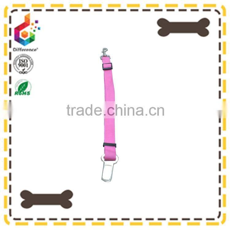High quality pink dog car safety belt