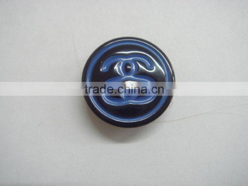 15mm painted blue recordable push snap button