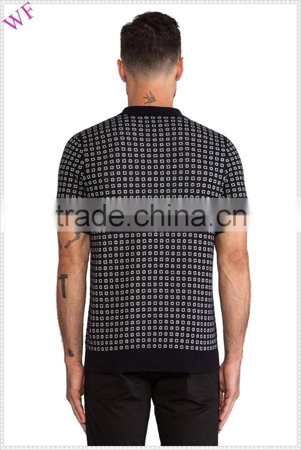 OEM PARTIAL FRONT BUTTON AND ZIP PLACKET POLO TWIN TIPPED POLO SHIRT FOR MEN