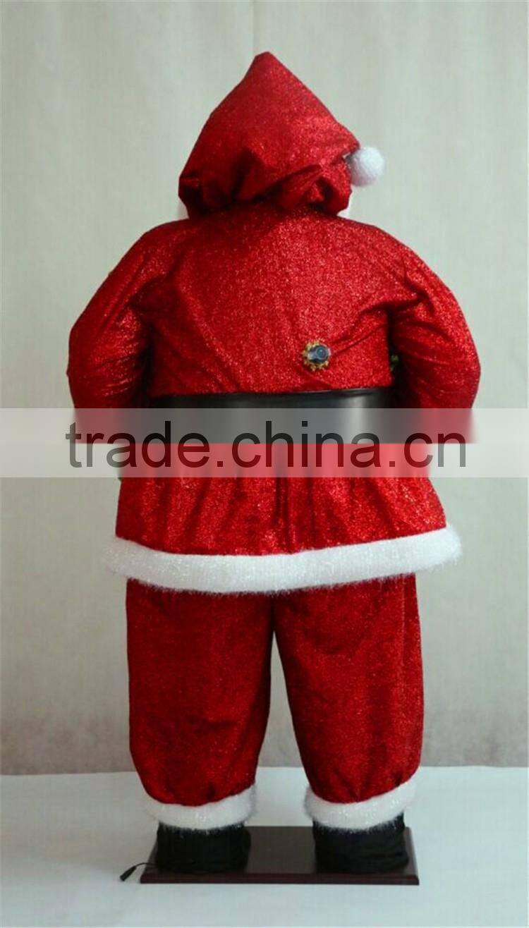 XM-A6186 outdoor plastic giant inflatable standing santa with light up
