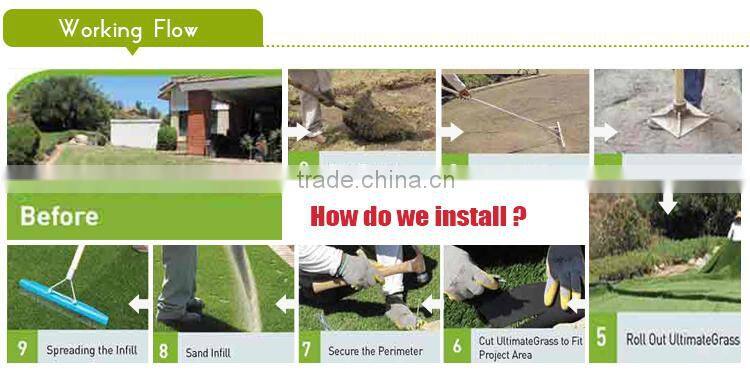 U-shape artificial grass, soft and sale top quality artificial grass