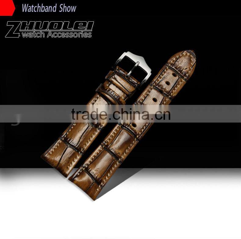 18|20|22mm high quality genuine cowhide leather Watch strap with fashionable buckle