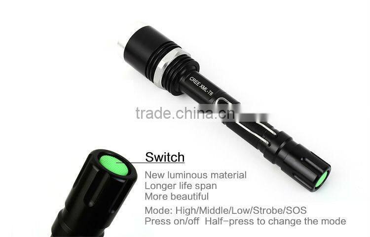 GOREAD Y46 focusabe high bright T6 flashlight T6 5mode torch