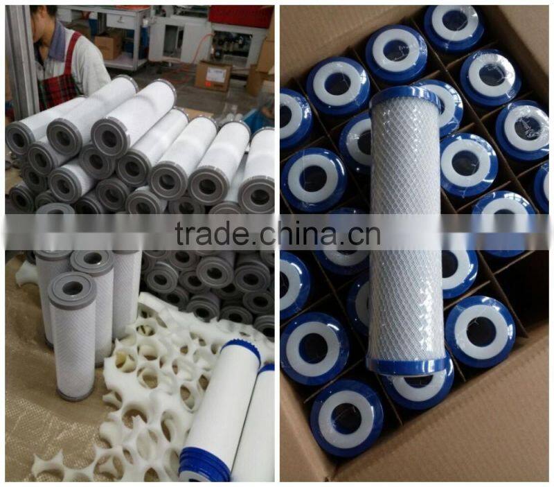 Acid-wahsed cooconut shell carbon water filter cartridge 10 inch big