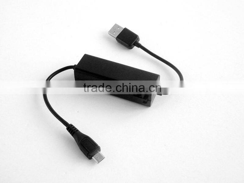 3 Port Portable USB 2.0 Hub with Power Switch for Ultra Book, MacBook Air, Windows 8 Tablet PC - Black (HB-U3P4)