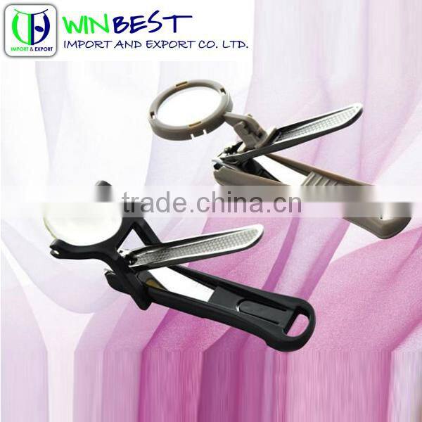 2015 Wholesale magnifying/magnifier nail clipper with nice appearance