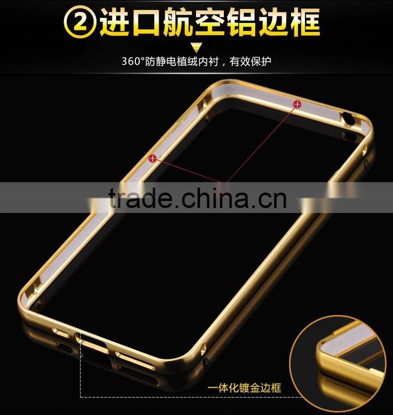 Luxury Aluminum Bumper Ultra-thin Mirror Back Metal Case Cover for Apple Iphone SE