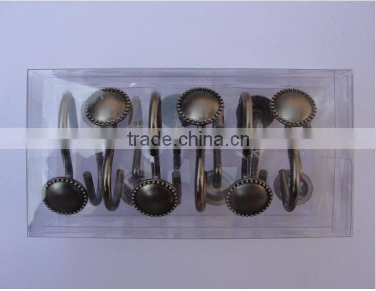 Shower Curtain Hooks, Chrome, 12-Pack/Metal Shower Curtain Rings Hanger Hooks For Shower Curtain Hanging