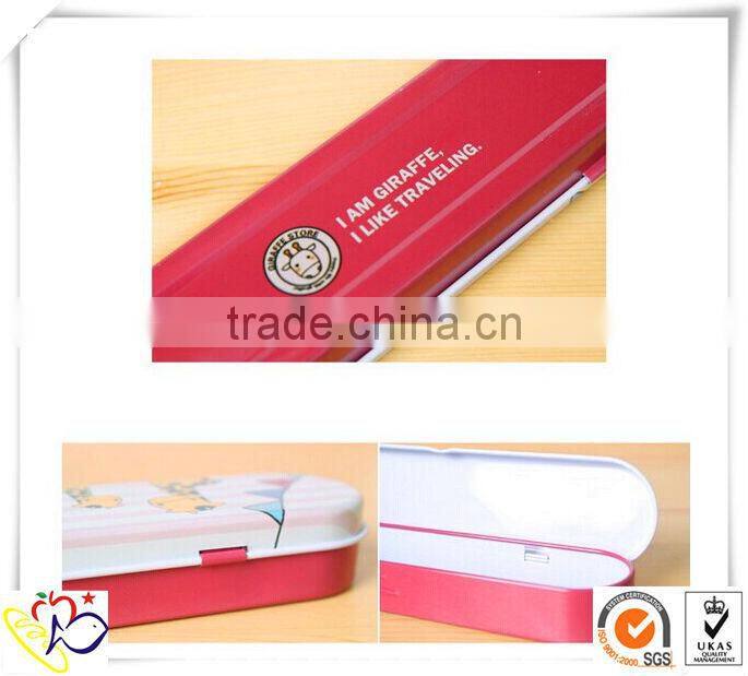 factory supply pencil tin box/promotional pencil case/tin personalized pencil box