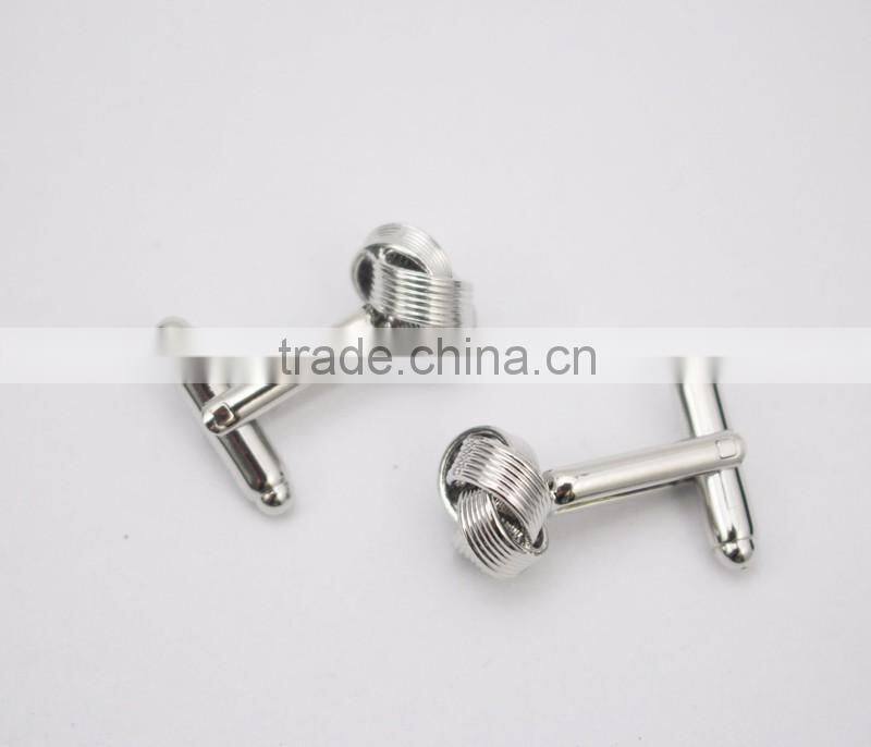 China Factory Make Brass Metal Knot Cufflinks
