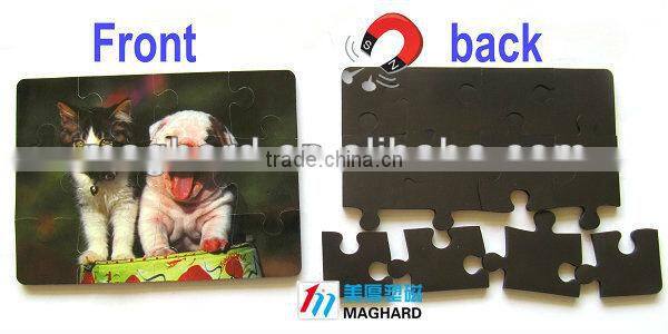 Children Magnetic Puzzle with jigsaw diecut Fridge Magnetic Toys