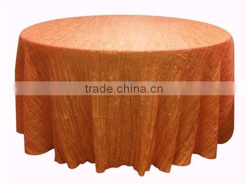Classy taffeta crinkle table cloth for banque and wedding