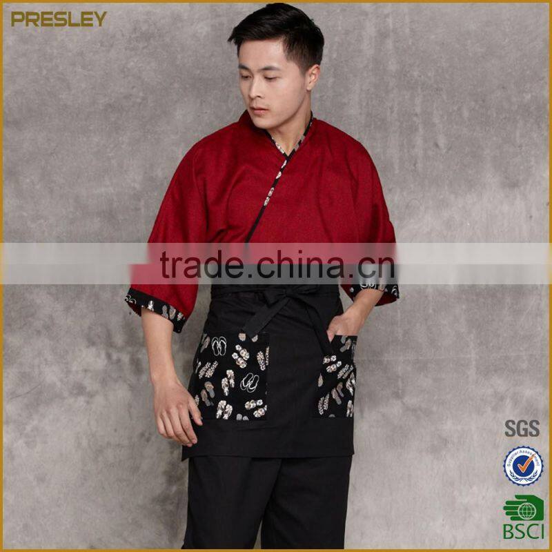 Japan style restaurant hotel waitress bar staff black uniform japanese sushi uniform