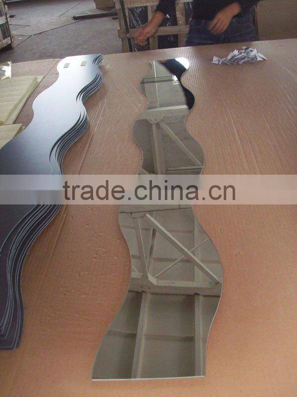 Unframes bathroom mirror and high quality mirror glasss