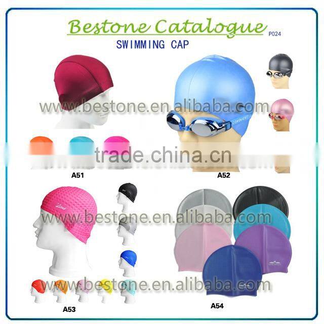 Seamless adult racer dome swimming cap, custom training water sports round swim cap